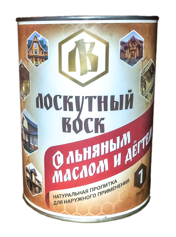 Воск лоскутный с льняным маслом и дегтем 1л — фото 1