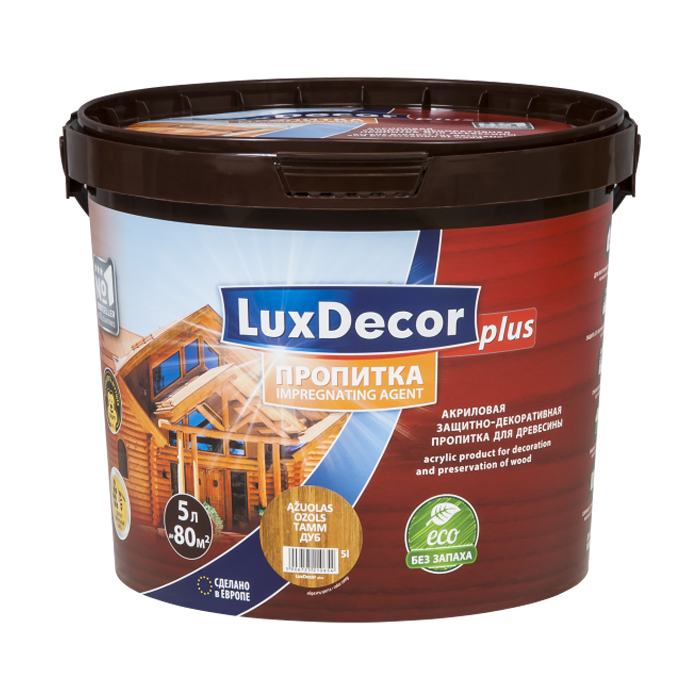Антисептик LUXDECOR Plus для дерева 10л старое дерево — фото 1