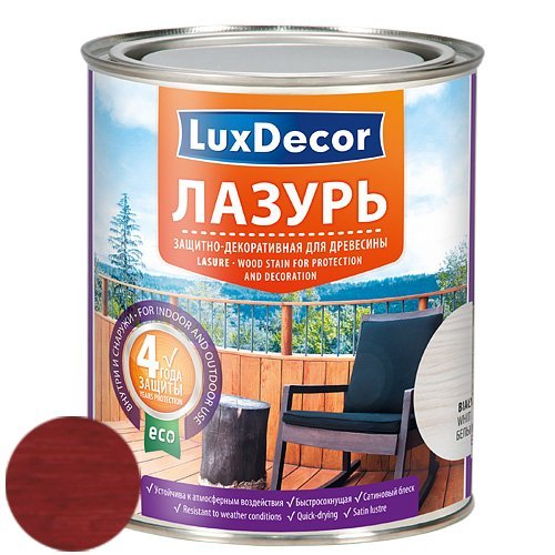 Антисептик Лазурь LUXDECOR для дерева 0,75л махагон — фото 1