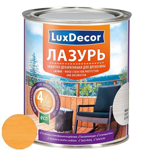 Антисептик Лазурь LUXDECOR для дерева 0,75л сосна — фото 1