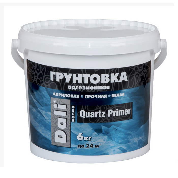 Грунтовка DALI DECOR Qaurtz Primer акриловая адгезионная 6кг белая — фото 1