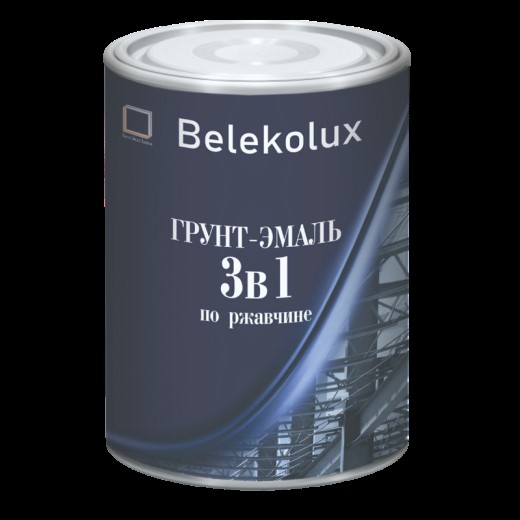 Грунт-эмаль BelEkoLux по ржавчине 3 в 1 1,9кг желтый — фото 1