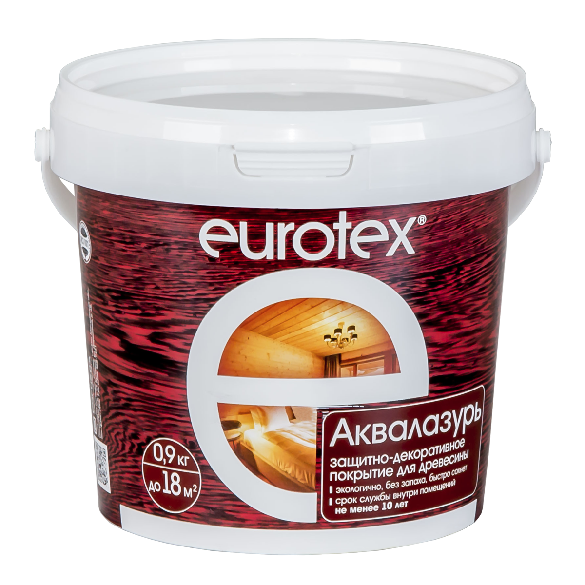 Антисептик EUROTEX акриловый для дерева 0,9кг калужница — фото 1