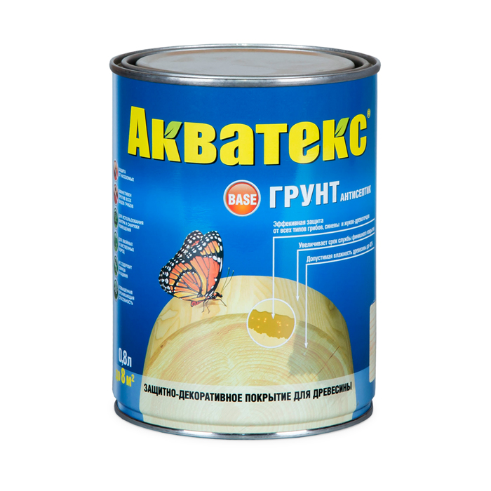 Антисептик АКВАТЕКС грунт 0,8л бесцветный — фото 1