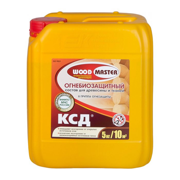 Антисептик КСД Woodmaster огнебиозащитный 2 группа 5кг бесцветный