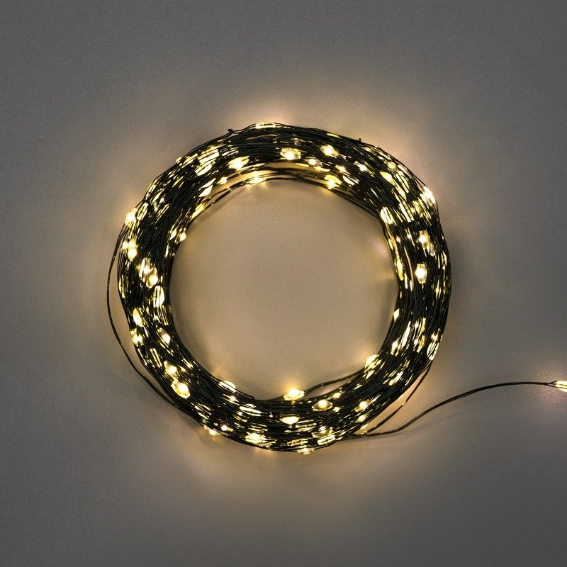 Гирлянда свд нить 30м роса IP20 300Led (Neon-Night) /белая ,провод зеленый с контроллером — фото 1