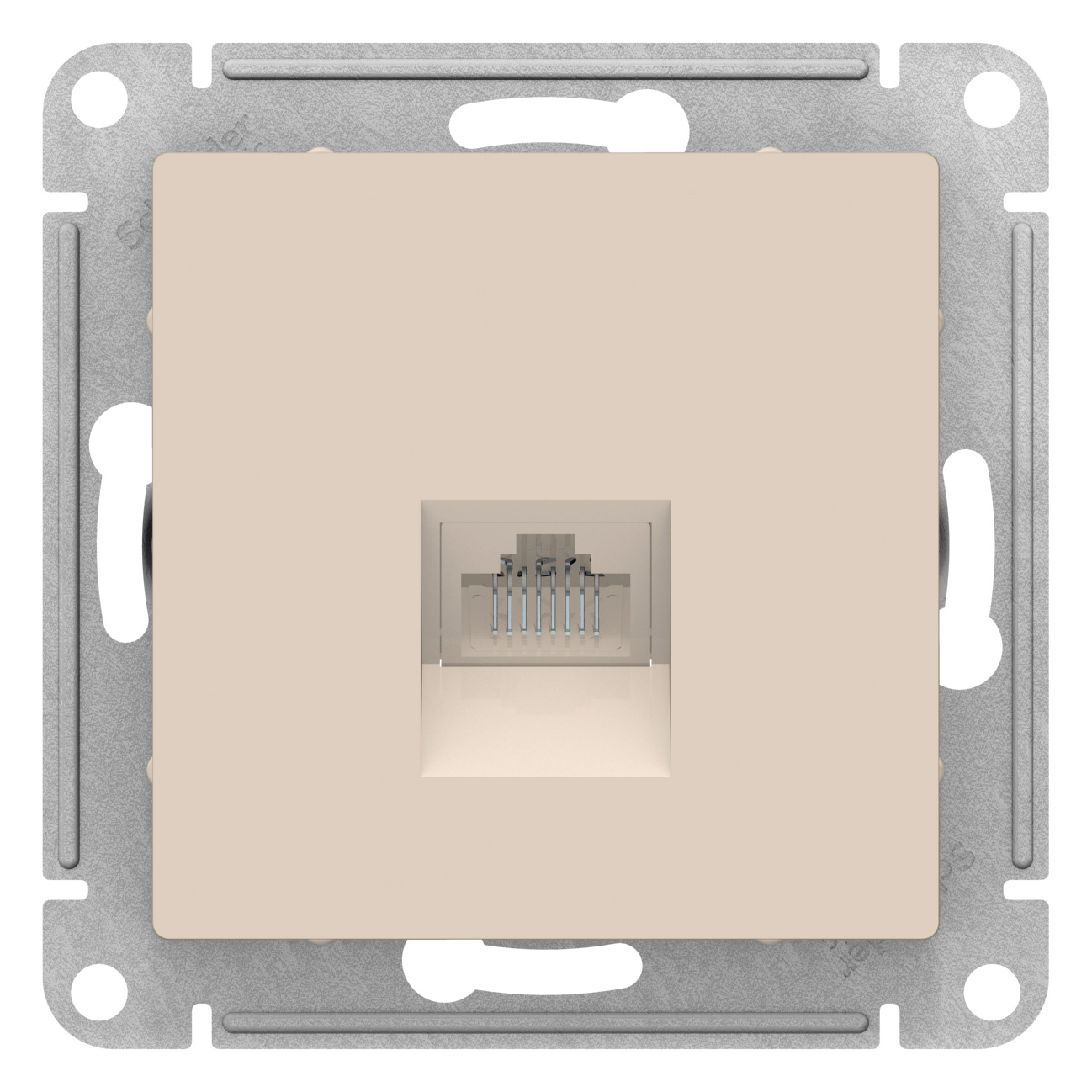 Розетка RJ45 СУ AtlasDesign (Schneider Electric) /кат.5е, механизм беж. /арт. ATN000283/ — фото 1
