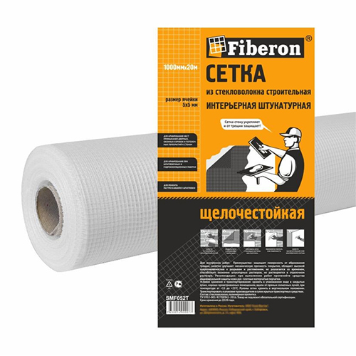 Сетка Fiberon SMF052T строительная интерьерная 5х5 1м х 20м белая — фото 1