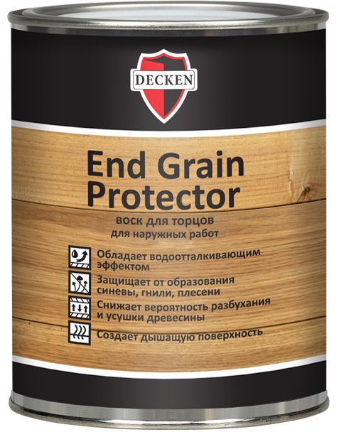 Воск Decken End Grain Protector для торцов 2,5л темно-коричневый — фото 1