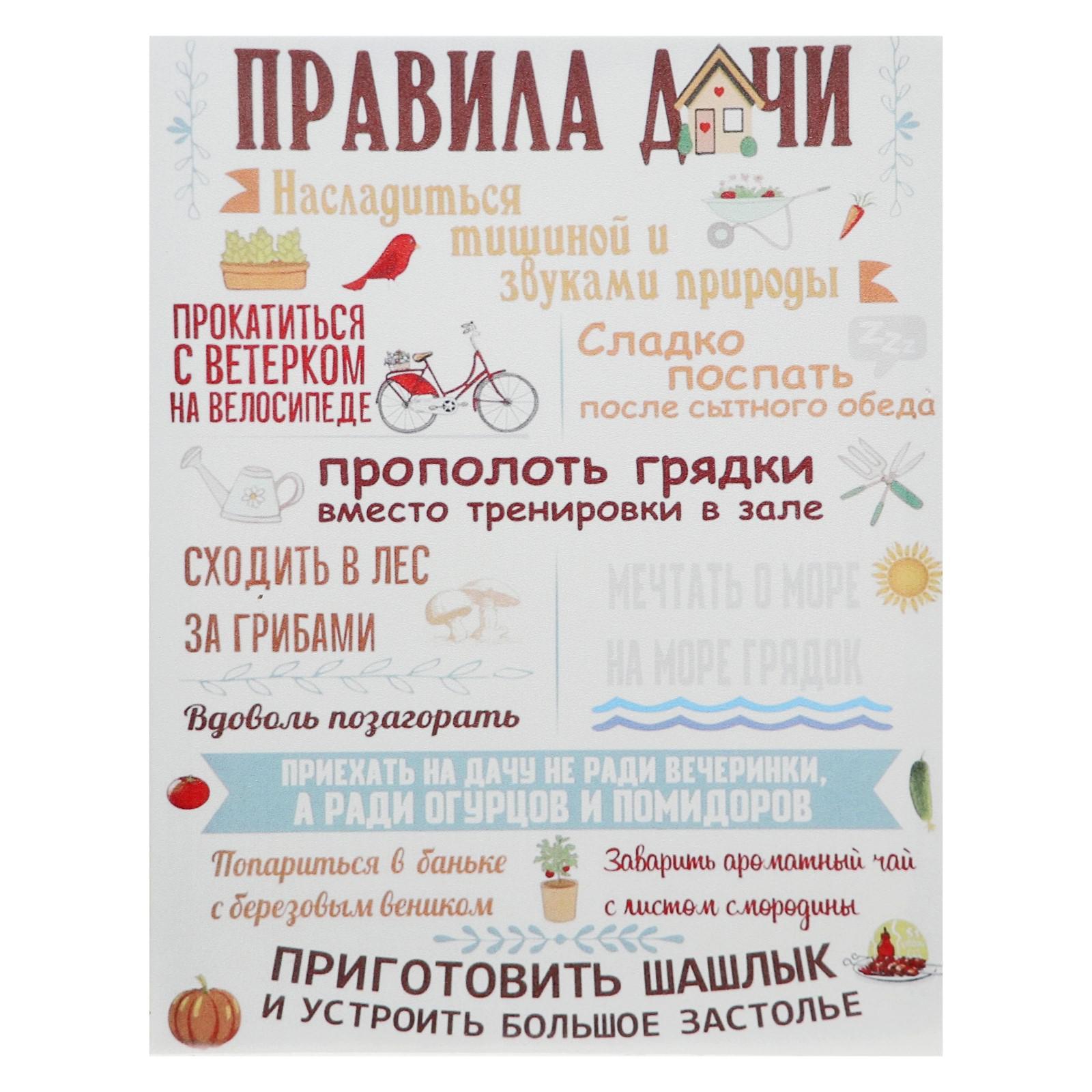 Картина на холсте (Правила дачи) /38х48см/