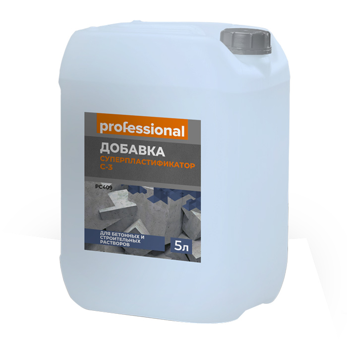 Пластификатор С-3 РС409 для бетона 5л Professional