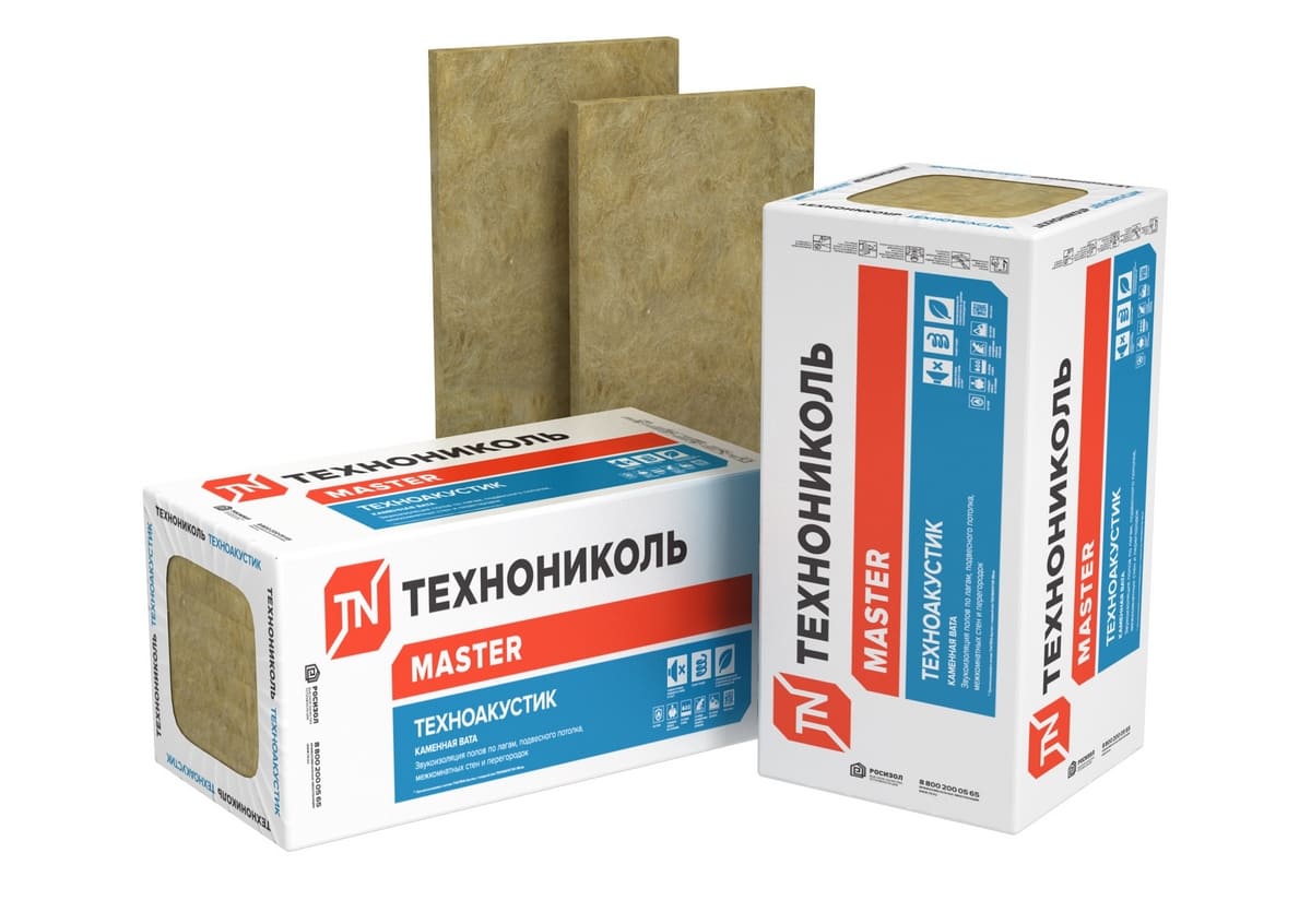 Минвата ТЕХНОАКУСТИК 42кг/м3 (50х1200х600) (8,64м2, 0,432м3) — фото 1