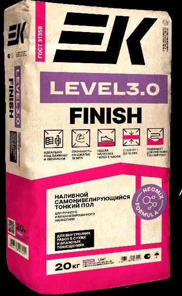 Пол наливной ЕК level 3.0. финишный 20кг 2-10мм (60шт/9 скл)
