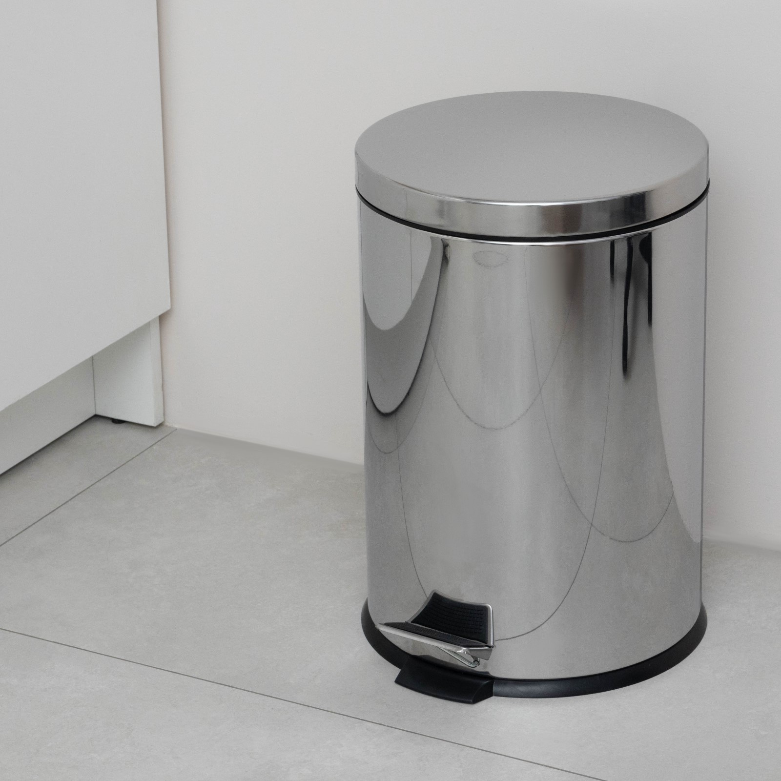 Ведро мусорное с педалью 12л. нерж.сталь 819266