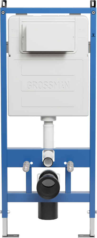 Инсталляция без подвесного унитаза Grossman 900.К31.01.000 + клавиша слива Grossman Galaxy белый гл