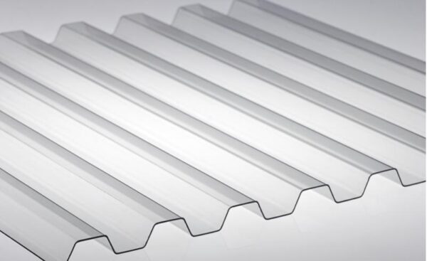 Кровельный профилированный поликарбонат Прозрачный. 0,8мм.1050х3000мм