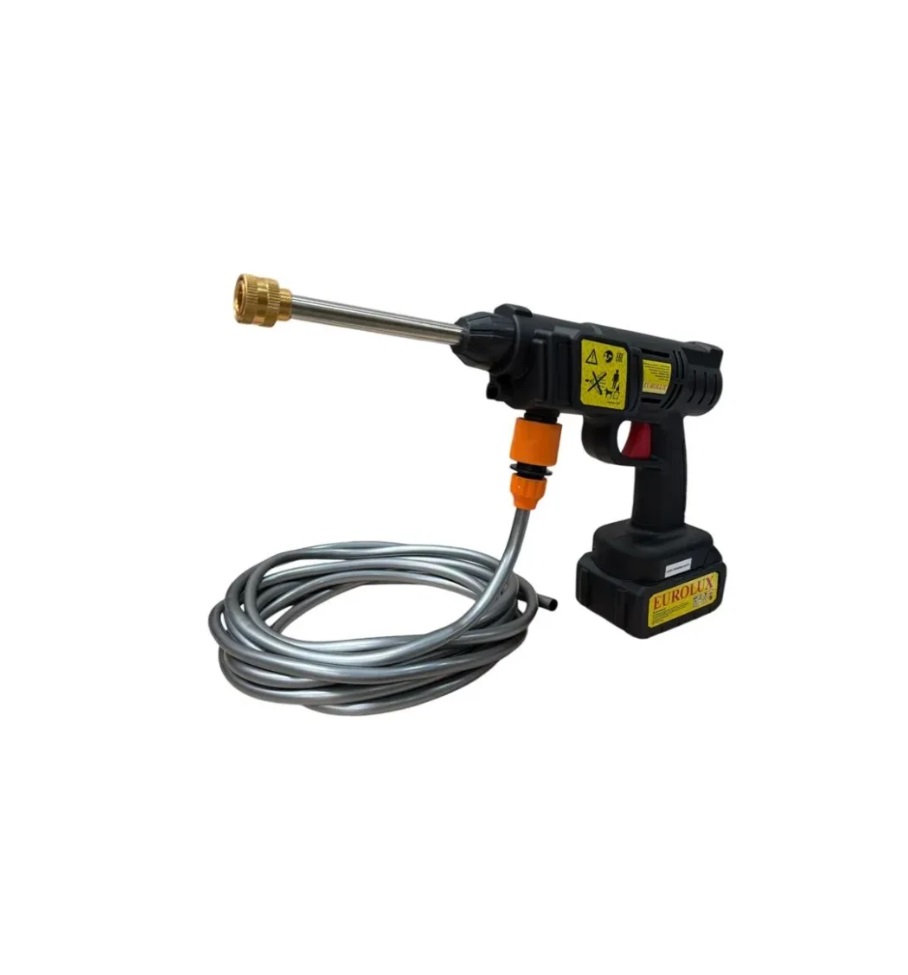 Машина моечная аккумуляторная М-15/25Li (EUROLUX) /20В; 1х4,0Ач; 35 бар; 3,0кг; пеногенератор, шланг 5м, форсунки, фильтр, кейс и зар.устр/