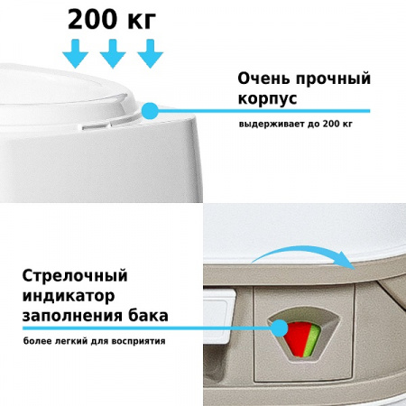 Биотуалет LUPMEX нижний бак 18л верхний бак 10л с индикатором /арт.79122/ — фото 2