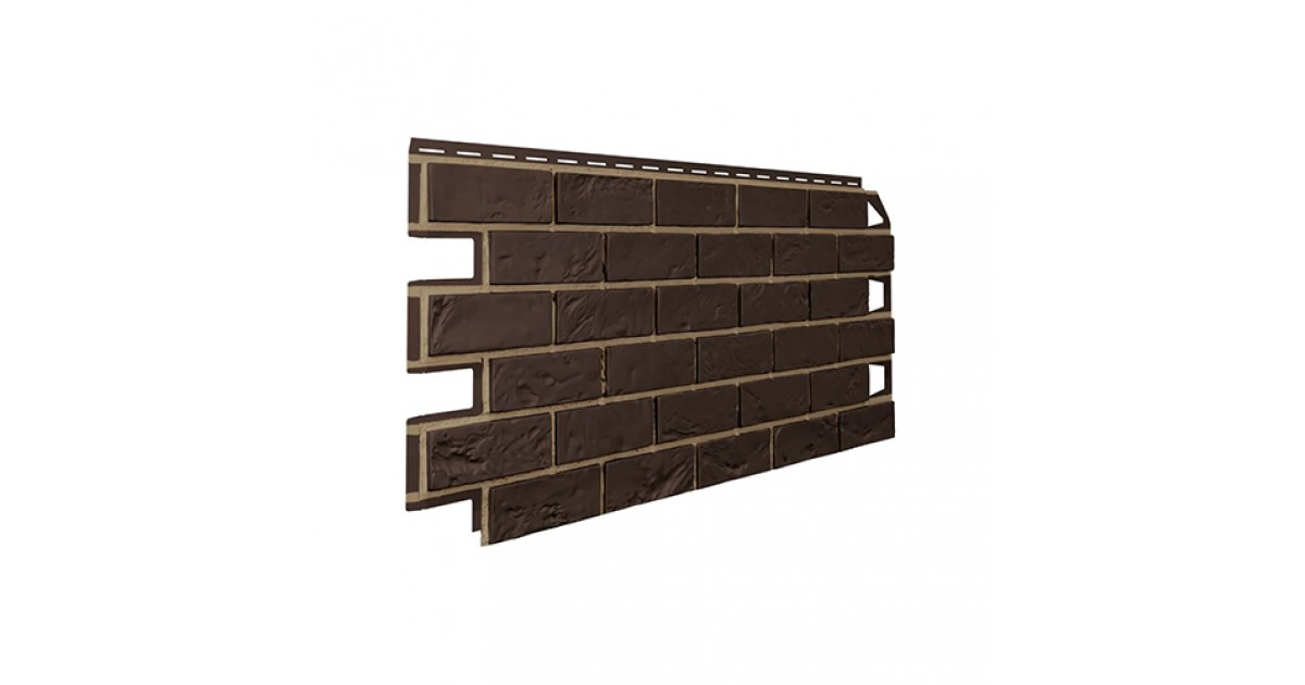 Фасадная панель Кирпич темно-коричневый