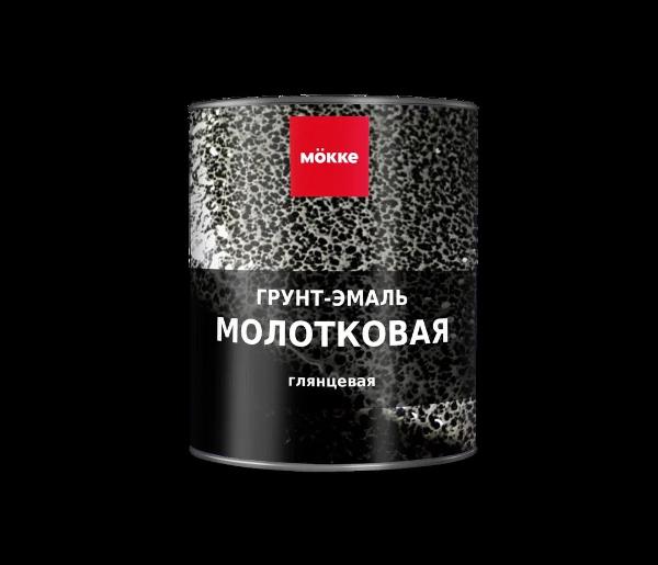Грунт-эмаль молотковая 0,8кг черный MOKKE — фото 1