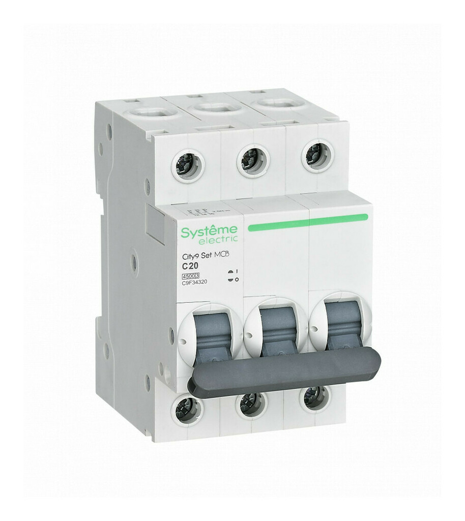 Выключатель автоматический трехполюсный 20А С City9 (Systeme Electric) /4,5кА арт.C9F34320/ — фото 1