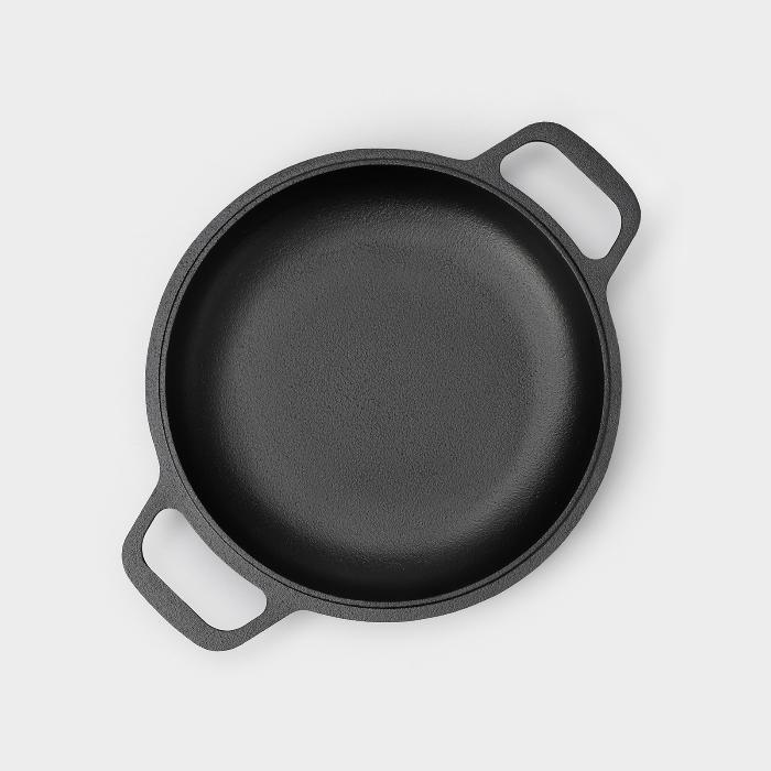 Сковорода - крышка чугунная Wild Kitchen, порционная, d=22 см, лопатка и губка в комплекте — фото 5