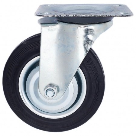 Колесная опора SC 93 поворотная платформа, черн.резина д. 75 мм (50 кг)