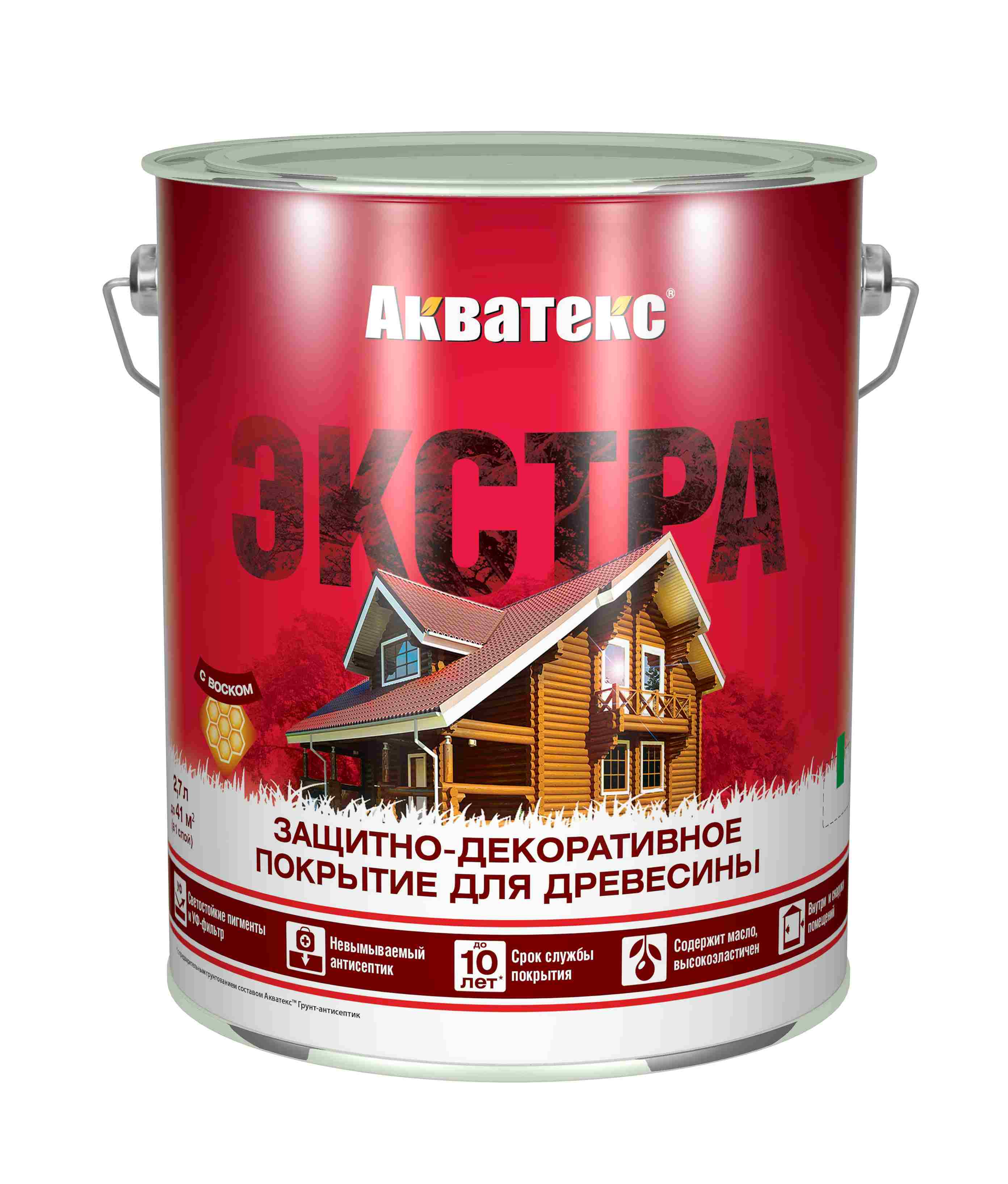 Антисептик АКВАТЕКС-экстра алкидный для дерева 2,7л груша — фото 1