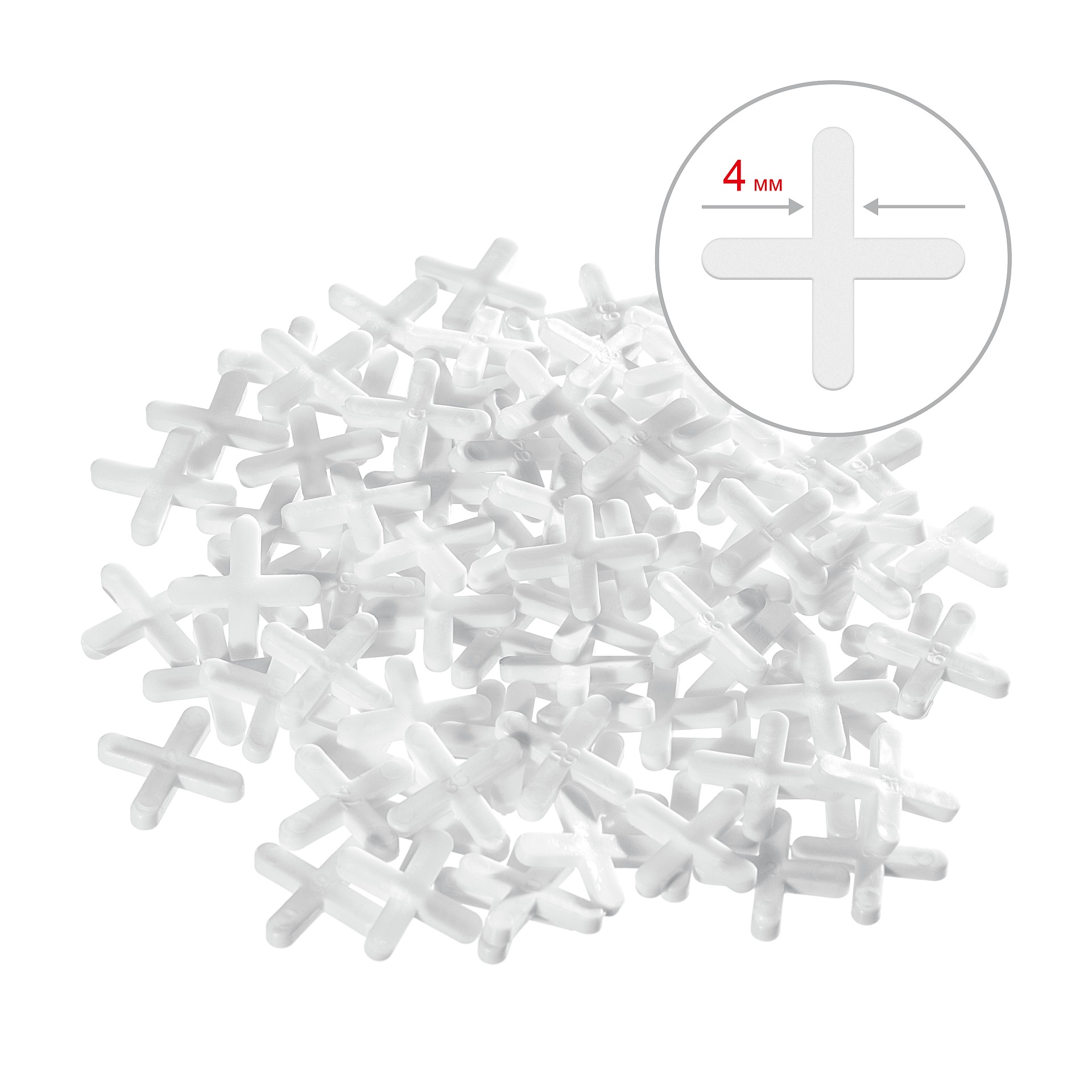 Крестики для кафеля 4,0мм (ЗУБР) /100шт арт. 3380-4/