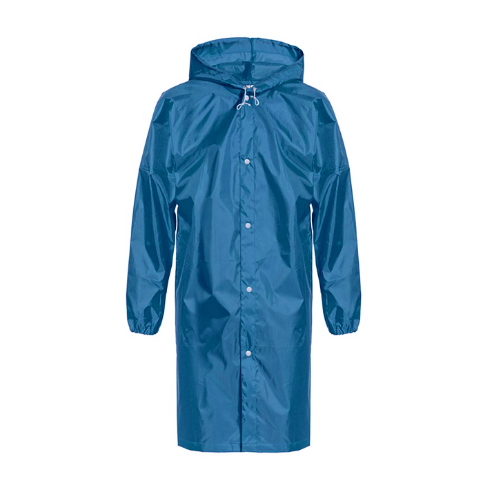 Плащ-дождевик ЭВА с капюшоном на кнопках синий (KOMFI/NADZOR)