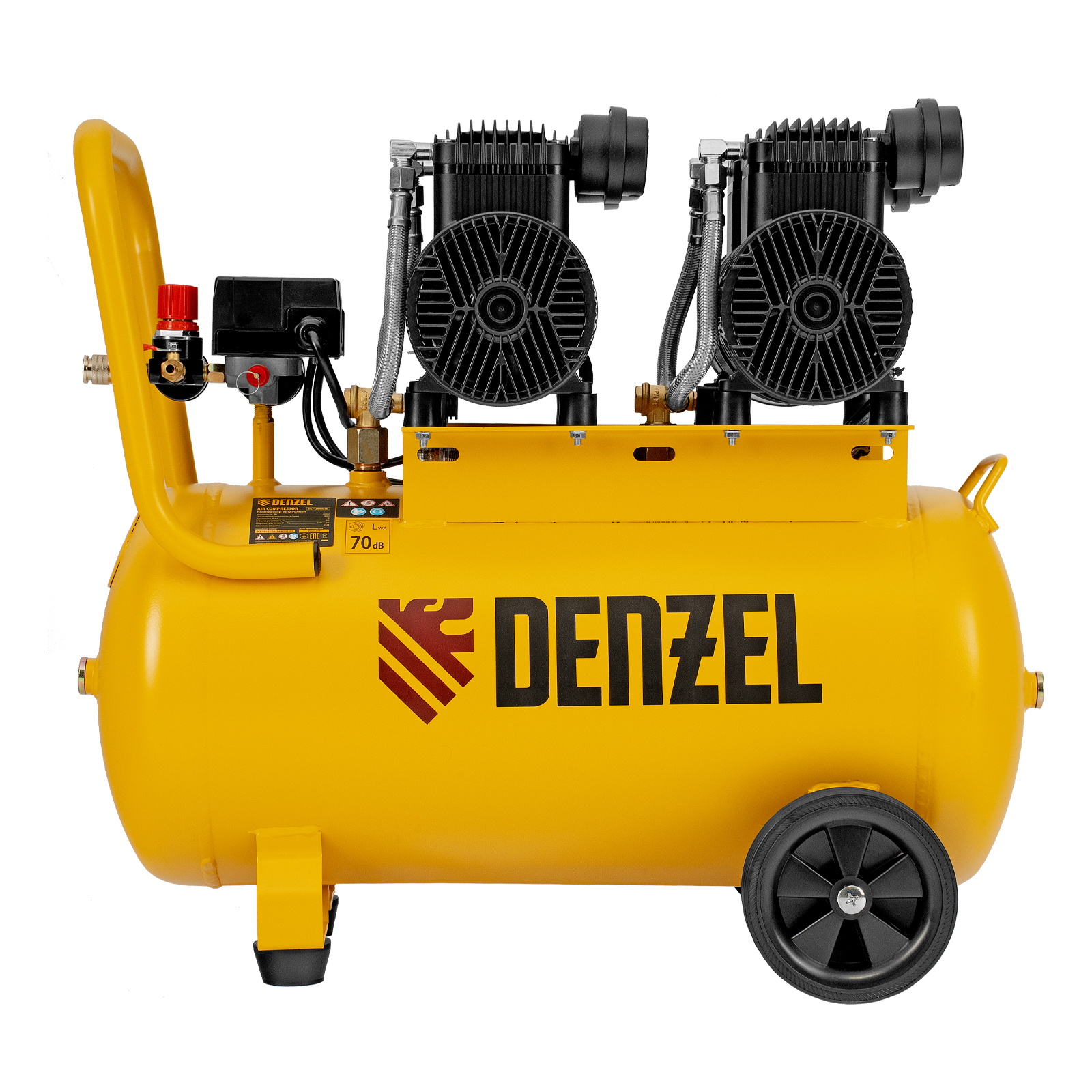 Компрессор DLP 3000/50 (DENZEL) /3,0кВт, 220В, 500 л/мин.,8 бар, 50л, 42 кг, арт. 58144/ — фото 4