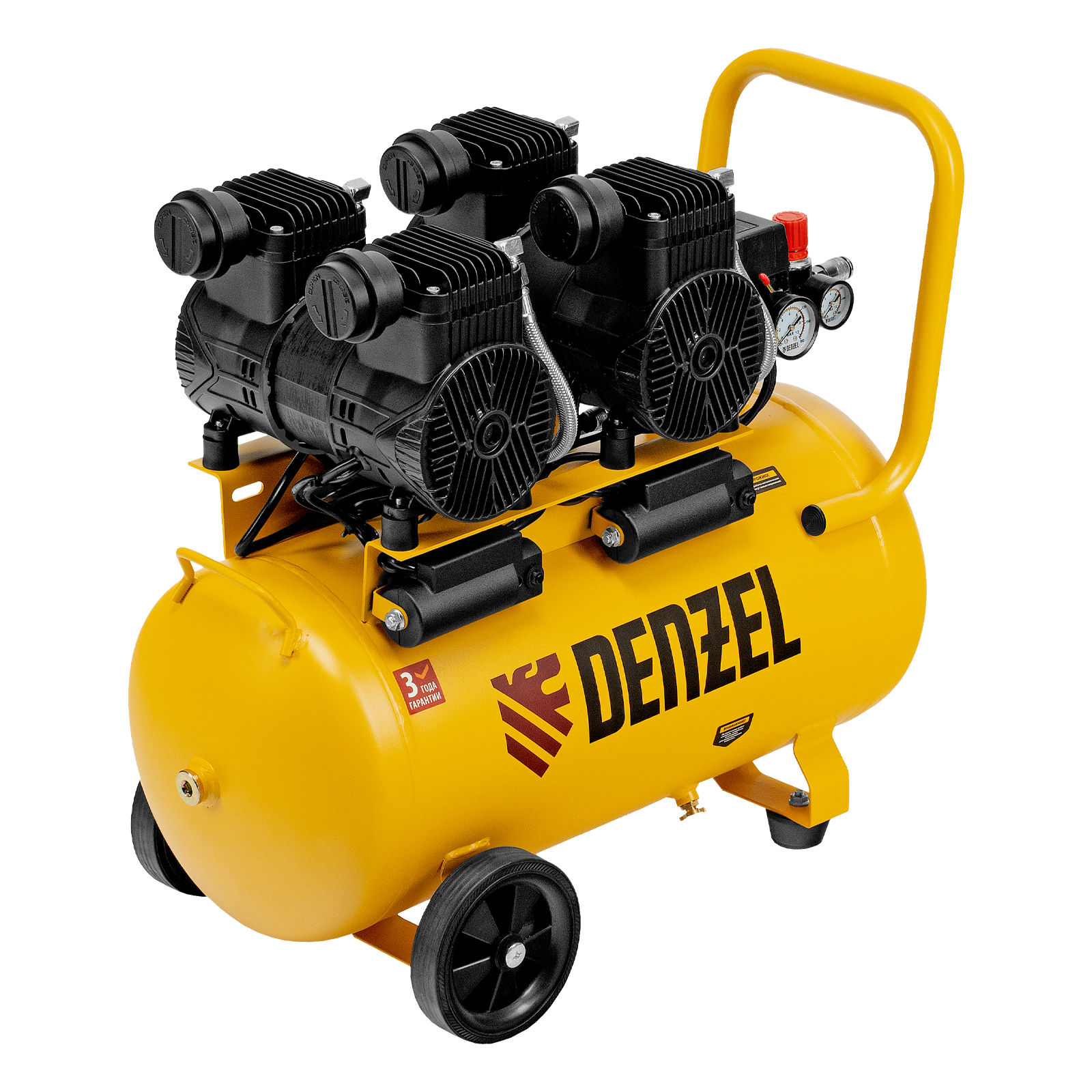 Компрессор DLP 3000/50 (DENZEL) /3,0кВт, 220В, 500 л/мин.,8 бар, 50л, 42 кг, арт. 58144/ — фото 5