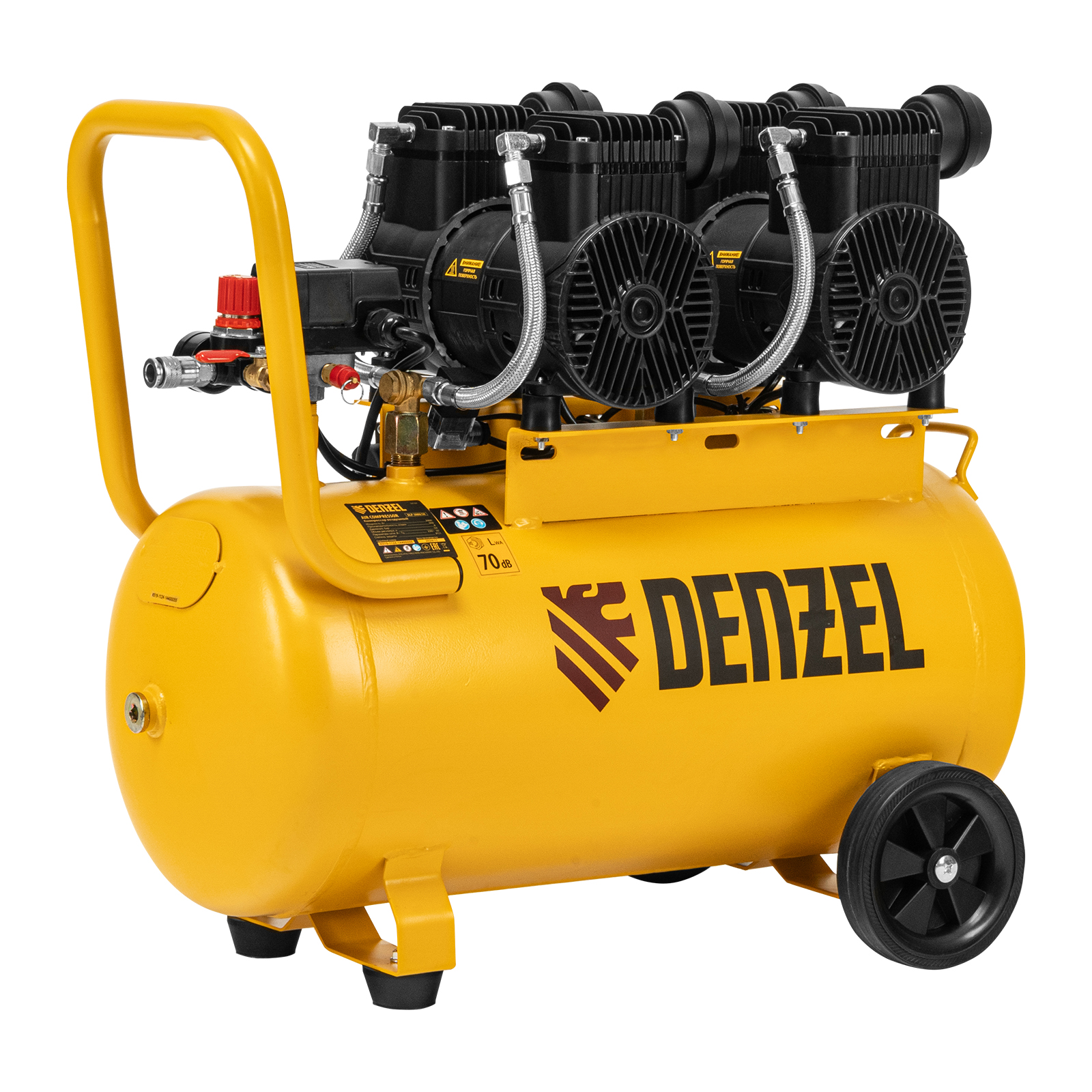 Компрессор DLP 3000/50 (DENZEL) /3,0кВт, 220В, 500 л/мин.,8 бар, 50л, 42 кг, арт. 58144/ — фото 6