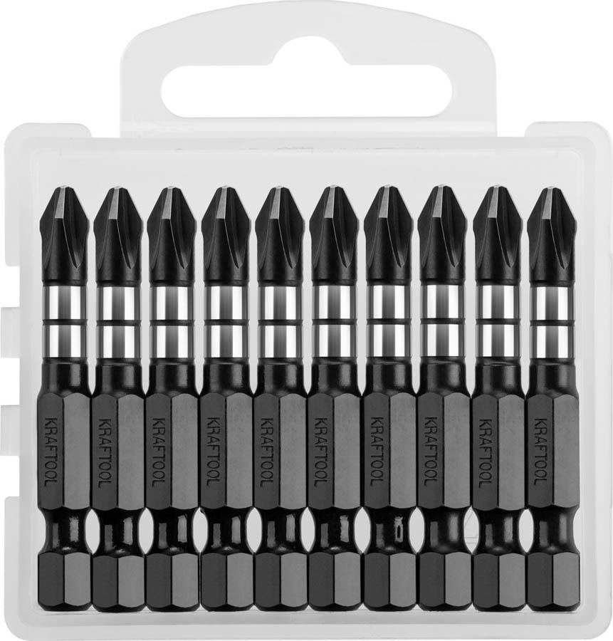 Бита PH2-50мм (KRAFTOOL) /ударные, хвостовик E 1/4″ 26191-2-50-S10/ — фото 1