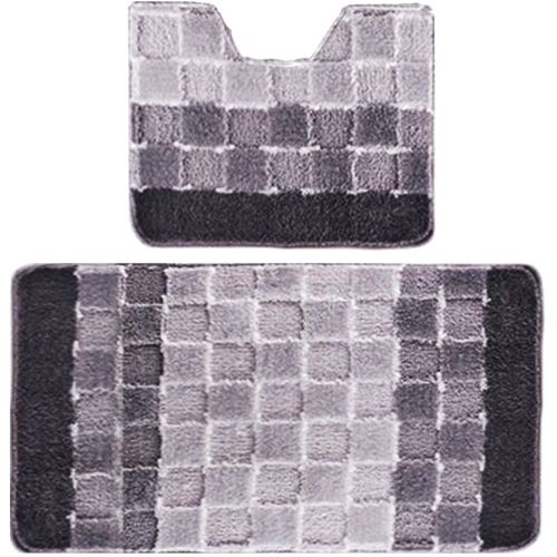 Коврик BANYOLIN SILVER из 2 шт. 60х100/50х60см (серый) — фото 1