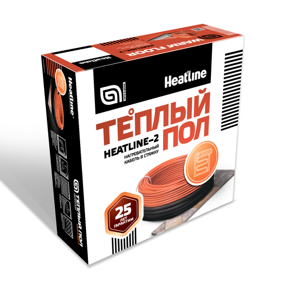 Теплый пол 20Р2Э (Heatlin) 110Вт, 5м, 0,65--1,1кв.м.,в комплекте гофра /арт.20Р2Э-5-110/