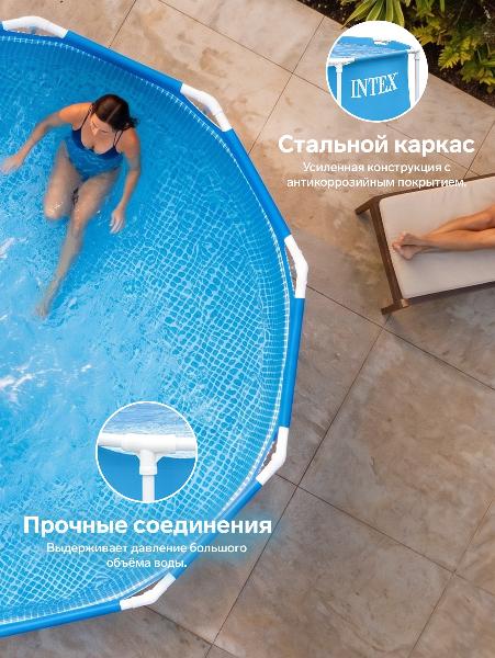 Бассейн 244х51см каркасный METAL FRAME (INTEX) /арт.28205NP/ — фото 3