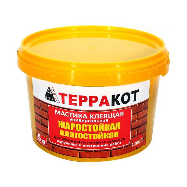 Мастика клеящая жаростойкая Терракот 5кг
