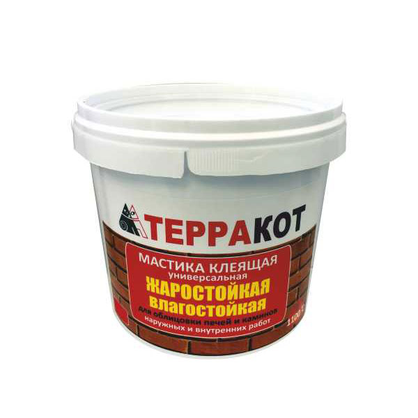 Мастика клеящая жаростойкая Терракот 9кг