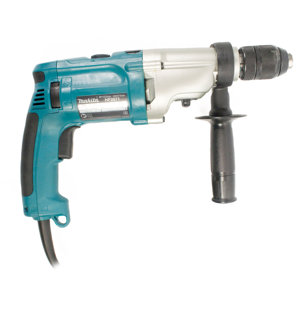 Дрель ударная HP2071 MAKITA /1010Вт, 0-1200/0-2900об/мин,БЗП13мм, сталь 16мм; 2,6кг; кейс/ — фото 2