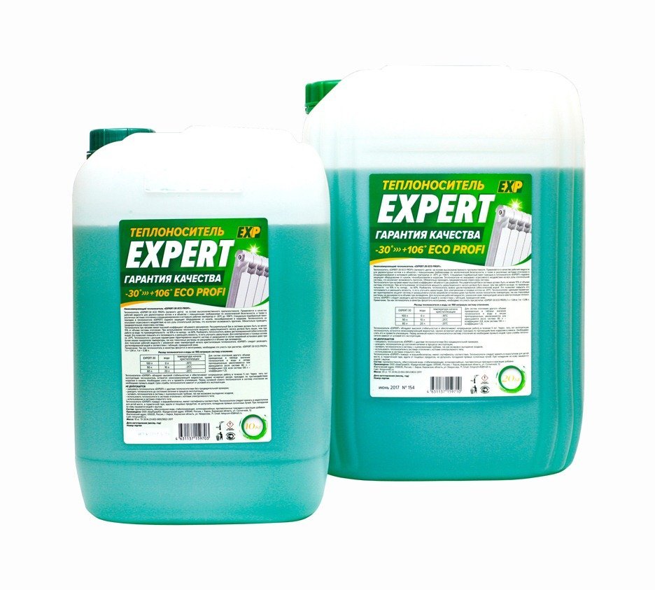 Теплоноситель EXPERT-30 ECO PROFI 20кг (пропиленгликоль, зелёный) — фото 1