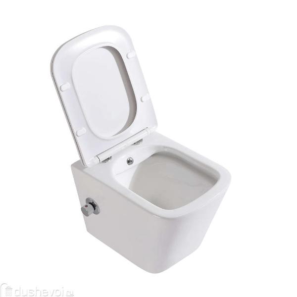 Унитаз подвесной с функцией биде и смесителем DUE BB3103CHR-BS/SC (-сденье ) — фото 3