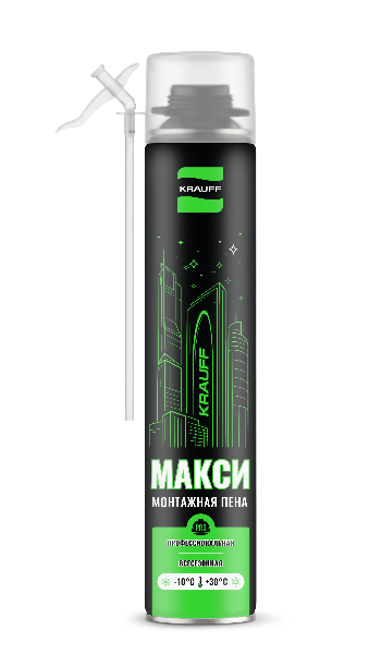 Пена монтажная KRAUFF MAXI профессиональная с адаптером 850мл
