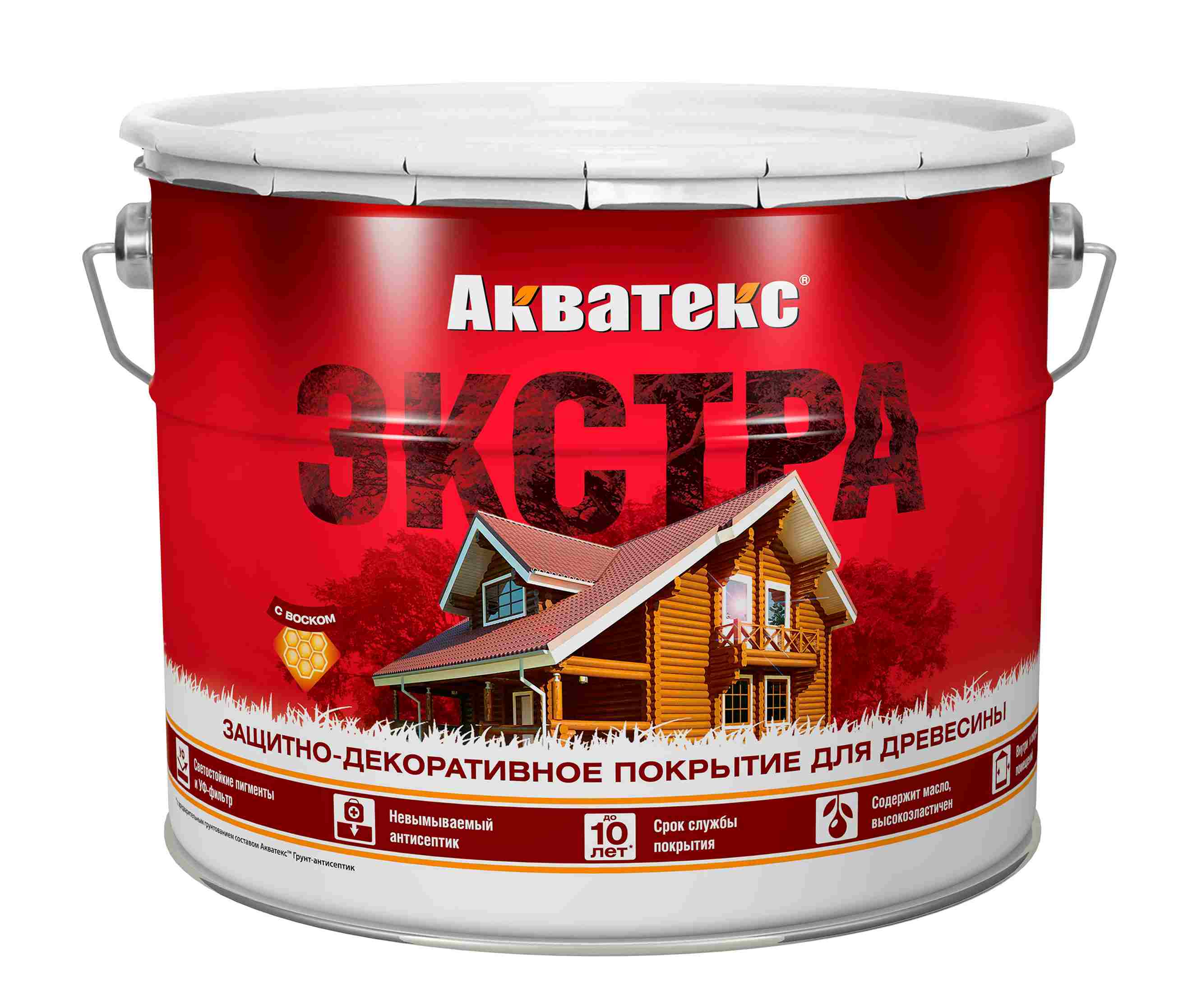 Антисептик АКВАТЕКС-экстра алкидный для дерева 9л груша — фото 1