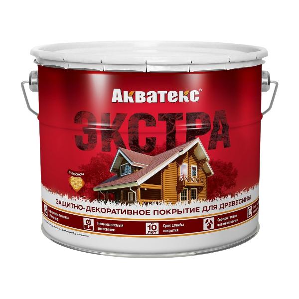 Антисептик АКВАТЕКС-экстра алкидный для дерева 9л дуб — фото 1