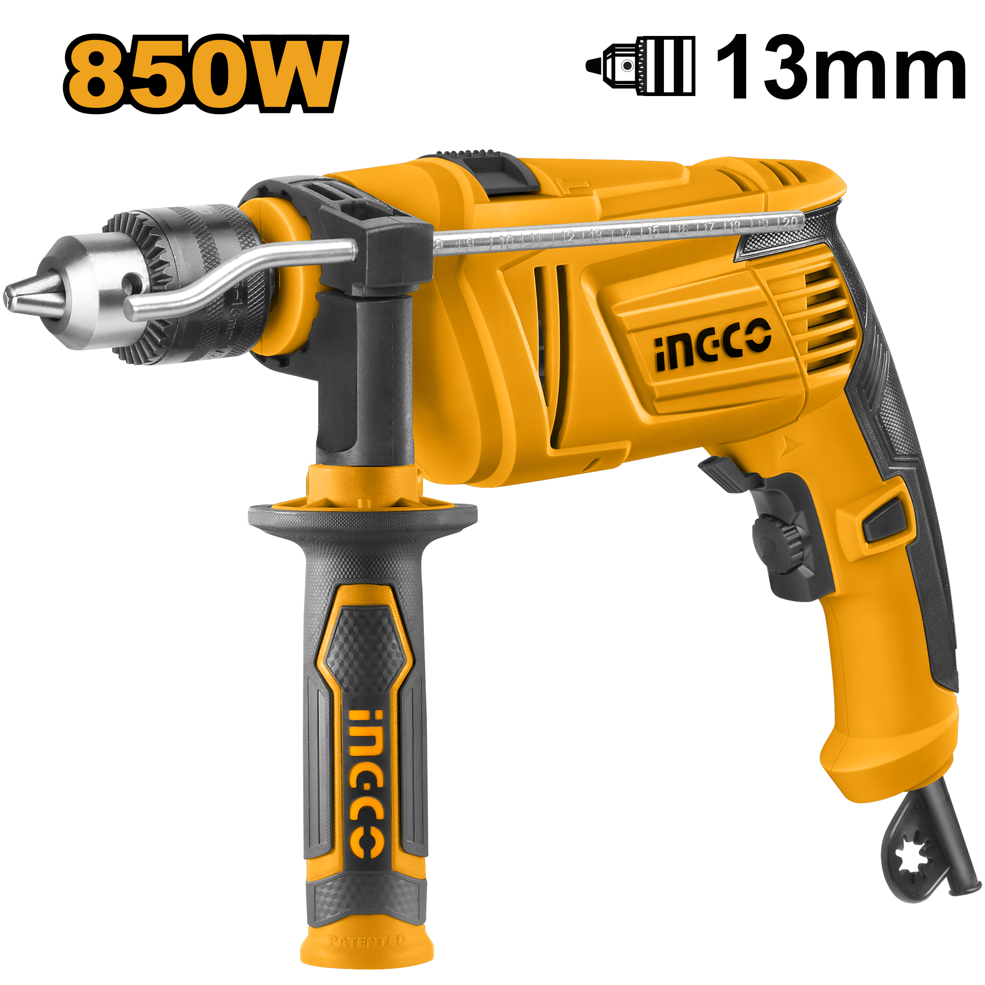 Дрель электрическая ударная INGCO ID8508 INDUSTRIAL 850 Вт 1,5-13 мм