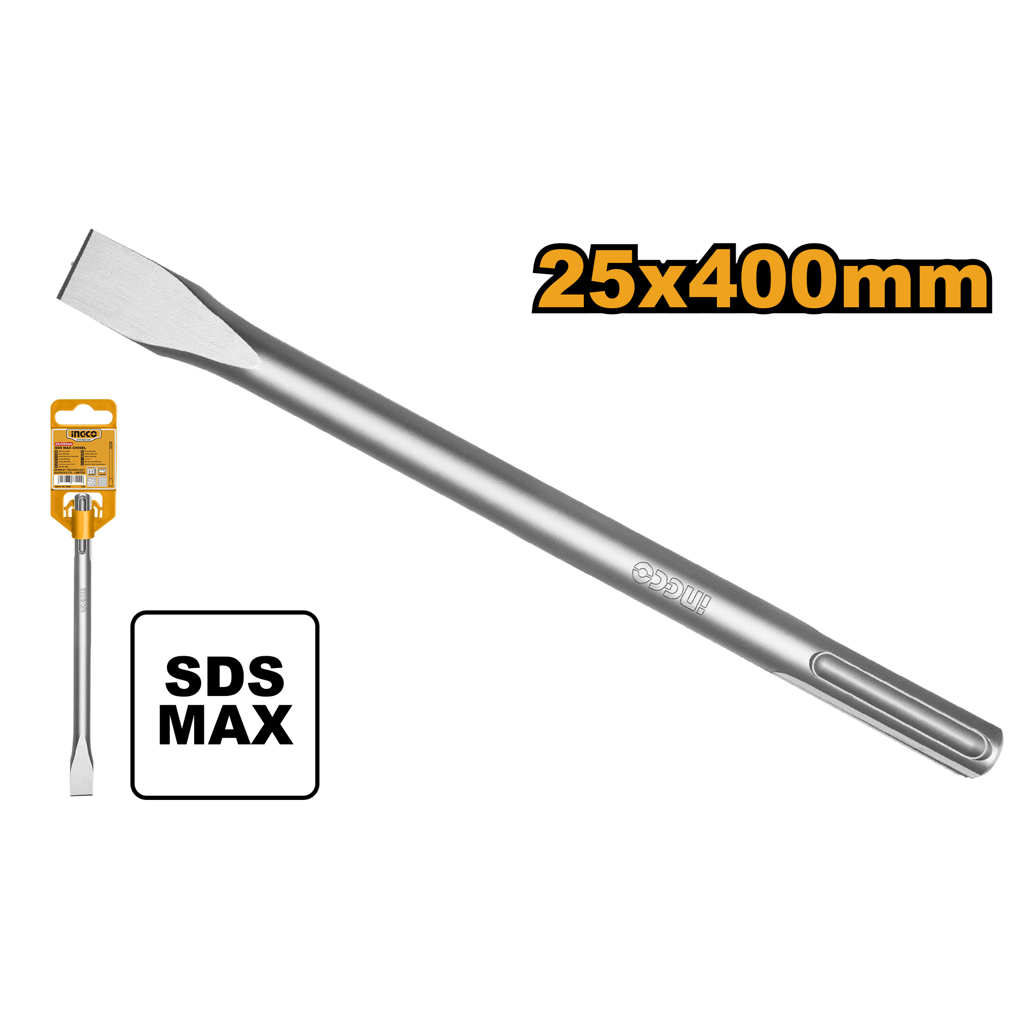 Зубило плоское SDS-Max INGCO DBC0224001 18х400х25 мм