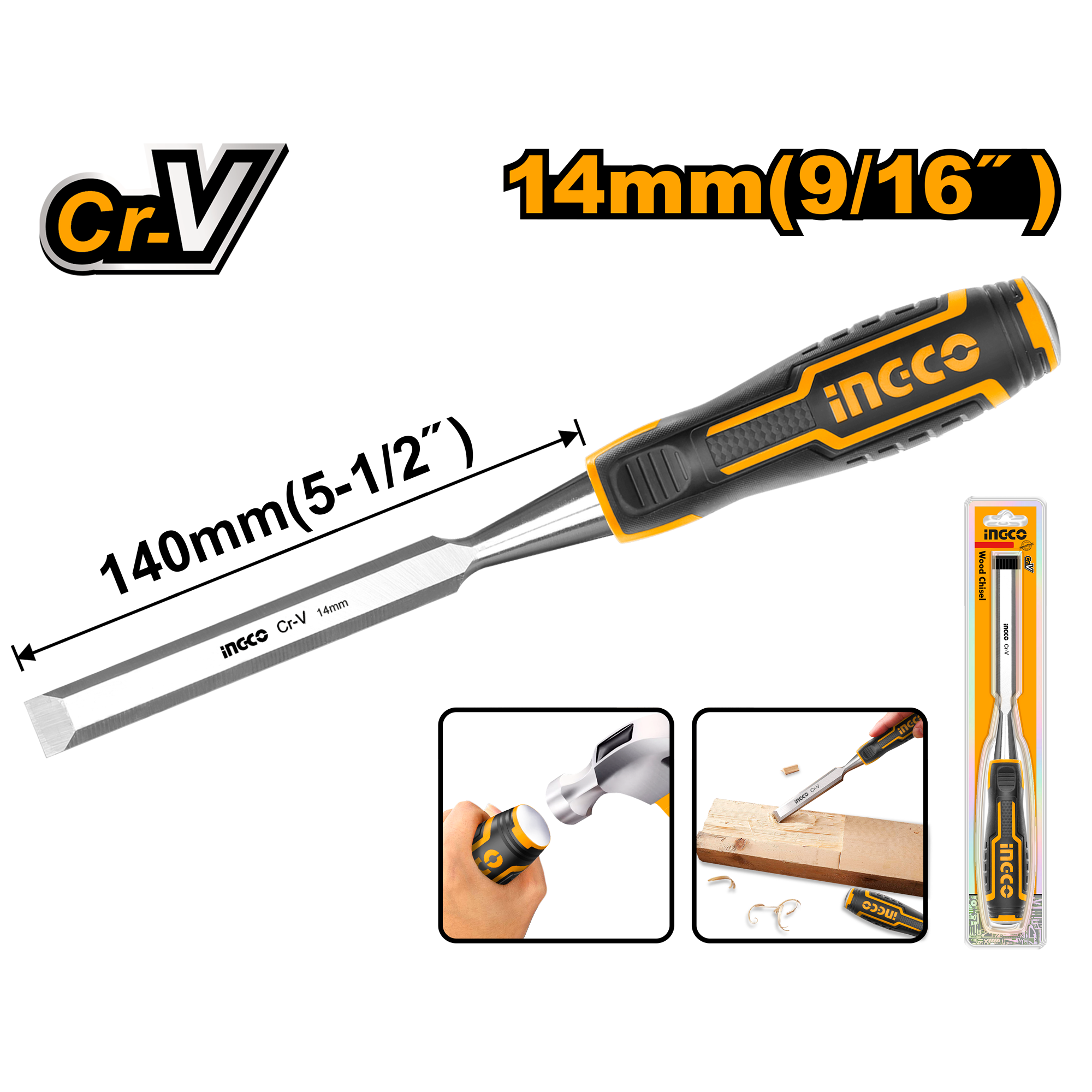 Стамеска INGCO HWC0814 INDUSTRIAL 14x140 мм