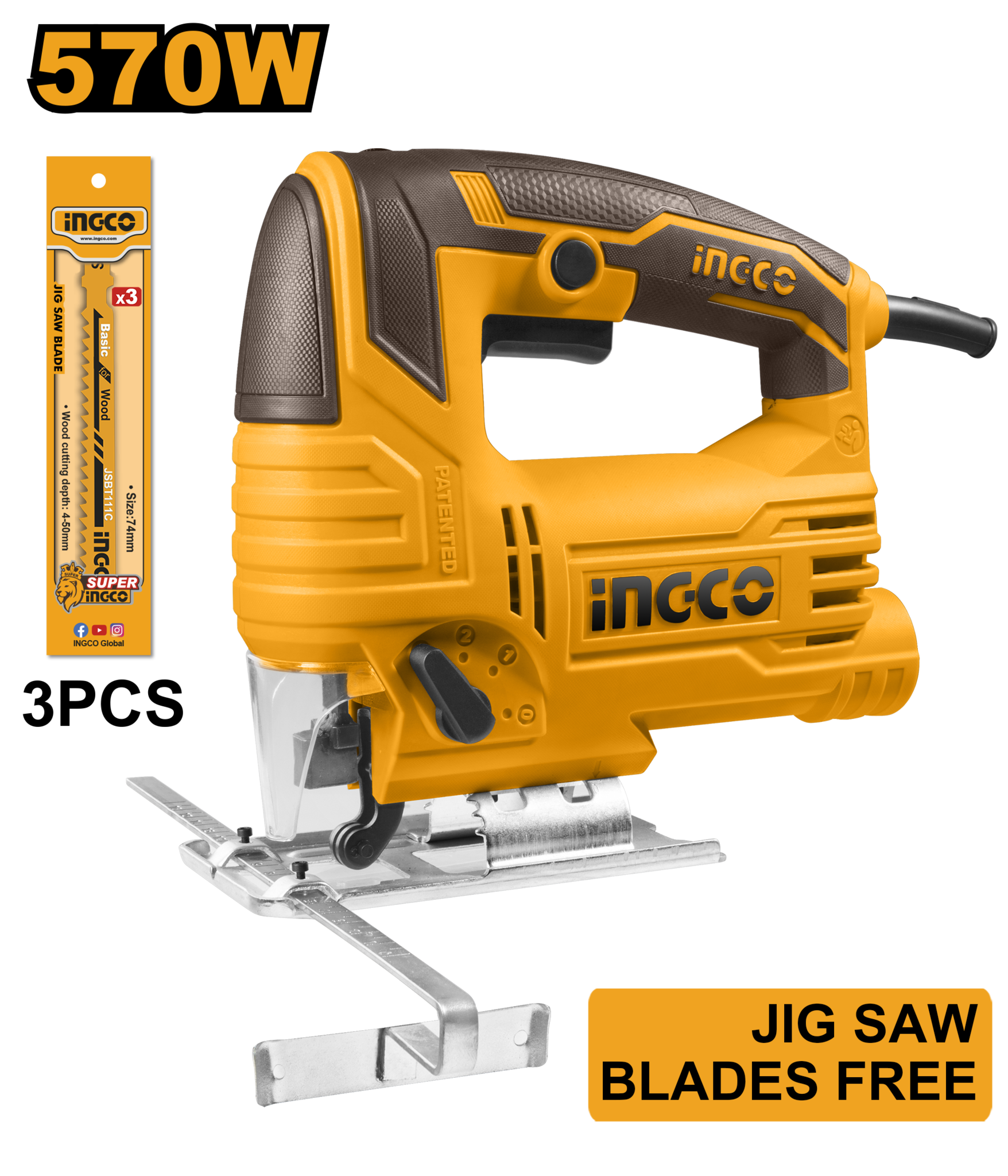 Лобзик электрический INGCO JS57028 INDUSTRIAL 570 Вт
