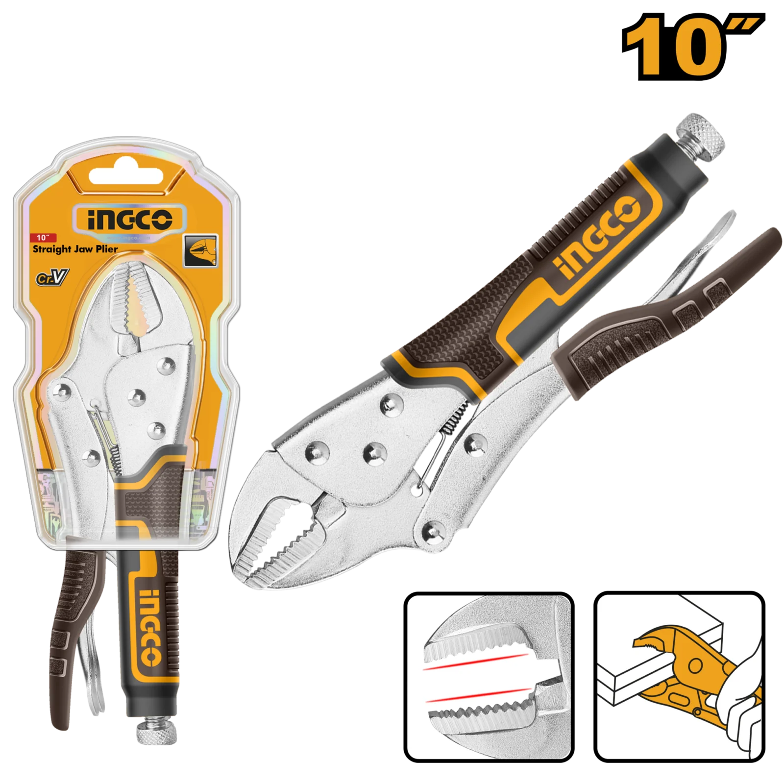 Клещи зажимные INGCO HSJP0110 250 мм